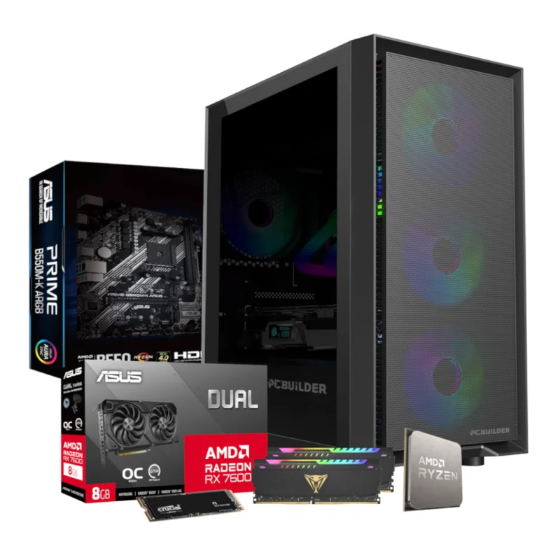 PCBuilder Ryzen 5 5600X PATHFINDER Windows 11 Gaming PC