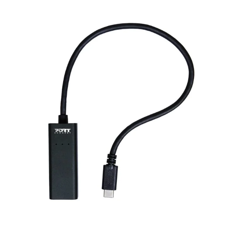 Port USB Type-C to RJ45 5Gbps 30cm Adapter - Black