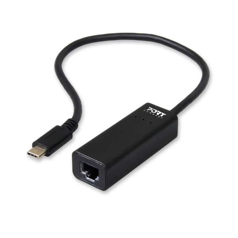 Port USB Type-C to RJ45 5Gbps 30cm Adapter - Black