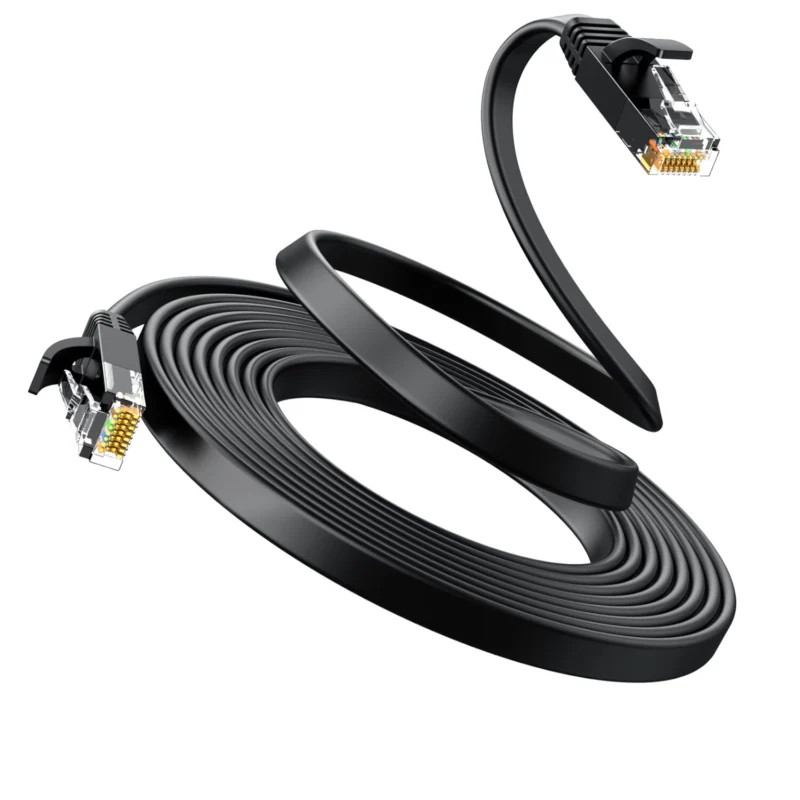 UGREEN NW102 Cat6 U/UTP Flat Ethernet Cable 15m - Black