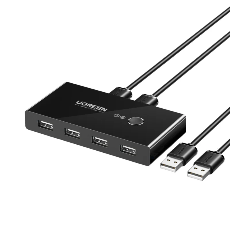 UGREEN USB 3.0 4-Port Switch Box, with 1.5m USB Cables