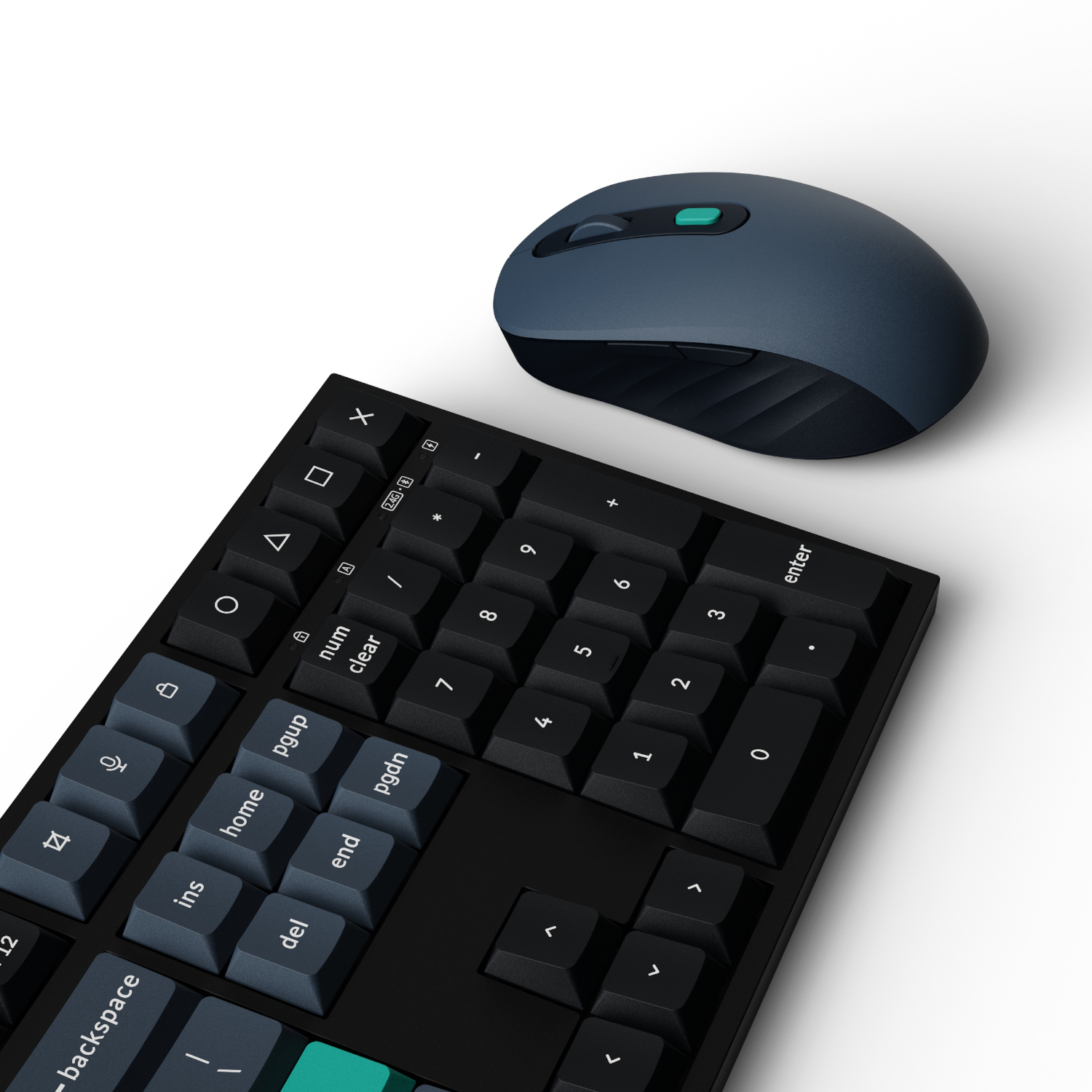 Keychron B36 100% Layout Wireless Keyboard and Mouse Combo – Black/Green - Image 4