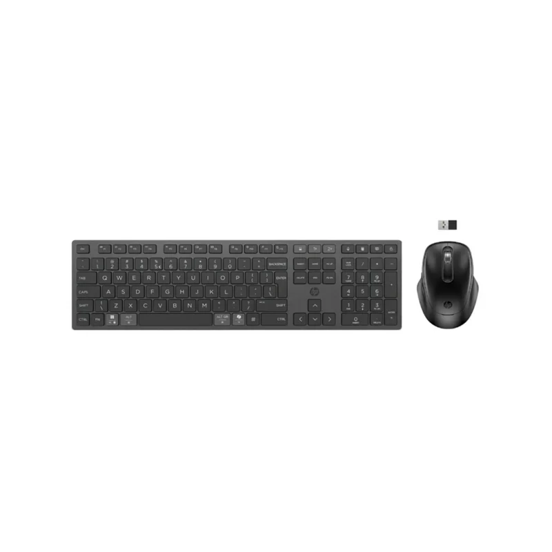 HP 725 Multi-Device Rechargeable Wireless Keyboard and Mouse Combo – Black