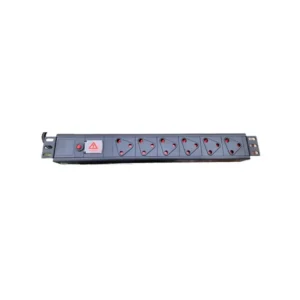 Zone Enclosures 6-Way 2M Hard Wire Lead Metal Black PDU